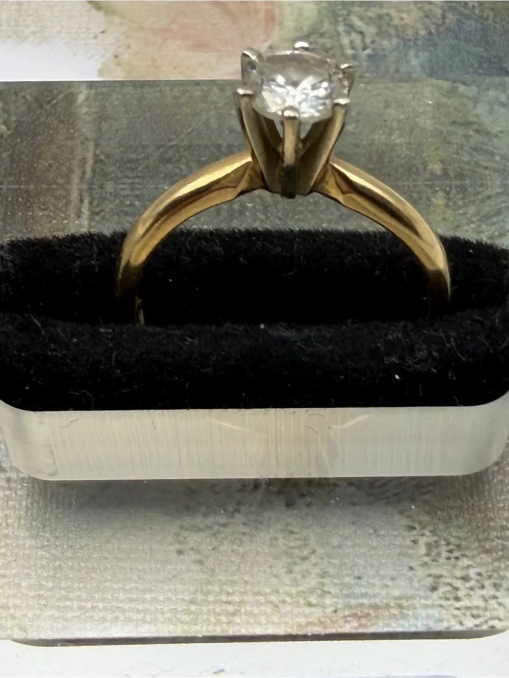 Classic 14k Gold with .5 Solitaire Diamond Engagement Ring - size 5.25
